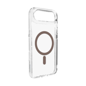 Puro Lite Mag TPU+PC dėklas suderinamas su MagSafe skirtas Apple iPhone 17 Air - skaidrus su rudos spalvos žiedu