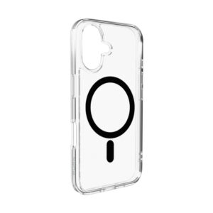 Puro Lite Mag TPU+PC dėklas suderinamas su MagSafe skirtas Apple iPhone 17 - skaidrus su juodos spalvos žiedu