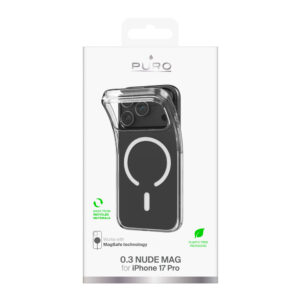 Puro 0.3 MAG Ultra-Slim TPU Dėklas suderinamas su MagSafe skirtas Apple iPhone 17 Pro - skaidrus - Image 3