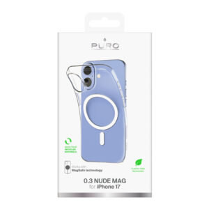 Puro 0.3 MAG Ultra-Slim TPU Dėklas suderinamas su MagSafe skirtas Apple iPhone 17 - skaidrus - Image 2