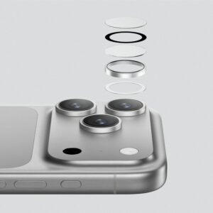 AmazingThing Lens Glass skirtas Apple iPhone 17 Pro / Pro Max with juodos spalvos Aluminum Frame - Image 4