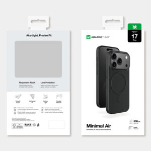 AmazingThing Minimal Air dėklas skirtas Apple iPhone 17 Pro suderinamas su MagSafe - juodos spalvos - Image 8