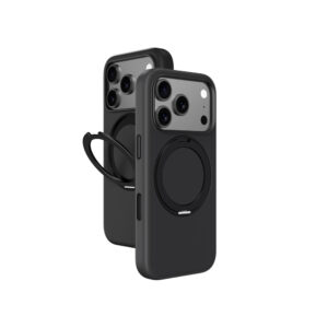 AmazingThing Cloudie Apple iPhone 17 Pro dėklas with Stand - juodos spalvos