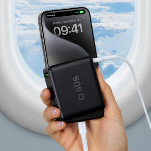 Powerbank SBS 20000mAh 65W PD AFC USB-C USB-A for laptop, tablet, smartphone - juodos spalvos - Image 9