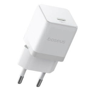 Baseus Palm 1C 20W laidinis įkroviklis (su Baseus Mini baltos spalvos USB-C 60W (20V/3A) 1m kabelis) - baltos spalvos - Image 5