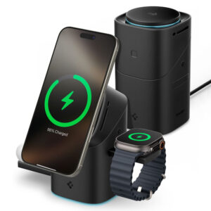 Spigen Essential EF223MS 3-in-1 QI2 belaidis įkroviklis - juodos spalvos