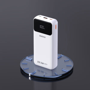 Dudao K15Pro Power Bank 20000mAh 22.5W PD USB-C / USB-A / integruotais Lightning ir USB-C kabeliais - baltos spalvos - Image 6