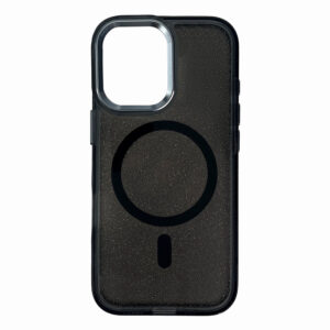Glitter Dėklas MagSafe Compatible skirtas Apple iPhone 17 - juodos spalvos