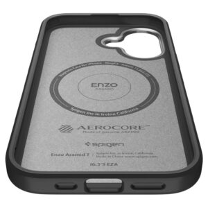 Spigen Enzo Aramid "T" MagSafe dėklas skirtas Apple iPhone 17 - juodos spalvos and silver - Image 9