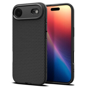 Spigen Liquid Air dėklas skirtas Apple iPhone 17 Air - matinis juodos spalvos