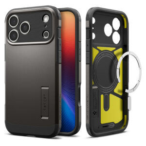 Spigen Tough Armor "T" MagSafe dėklas skirtas Apple iPhone 17 Pro Max - pilkos spalvos
