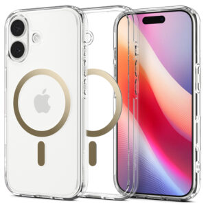 Spigen Ultra Hybrid MagSafe dėklas skirtas Apple iPhone 17 - skaidrus auksos spalvos