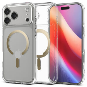 Spigen Ultra Hybrid MagSafe dėklas skirtas Apple iPhone 17 Pro - skaidrus auksos spalvos