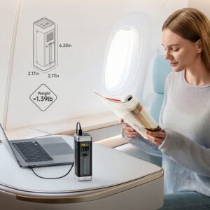 Powerbank Cuktech CUK00P23GLBK 210W 25000mAh Power Bank 2 x USB-C 1 x USB-A - juodos spalvos - Image 7