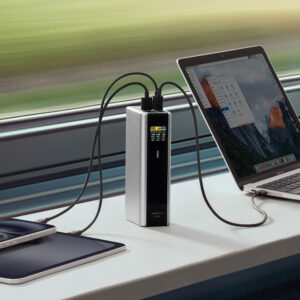 Powerbank Cuktech CKPB200UGLGR 210W 20000mAh 2 x USB-C 1 x USB-A - pilkos spalvos - Image 4