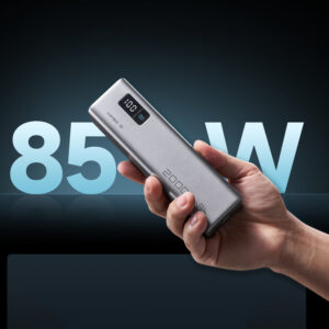 Powerbank Cuktech CUKP200XGLGR 100W 20000mAh 2 x USB-C 1 x USB-A - pilkos spalvos - Image 4