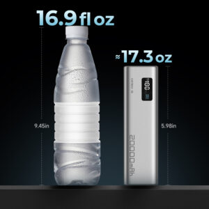 Powerbank Cuktech CUKP200XGLGR 100W 20000mAh 2 x USB-C 1 x USB-A - pilkos spalvos - Image 7