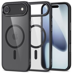 Tech-Protect MagFlex MagSafe dėklas skirtas Apple iPhone 17 Air - skaidrus juodos spalvos
