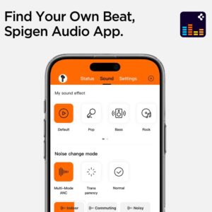 Spigen SA2400 ANC belaidės ausinės - baltos spalvos - Image 7