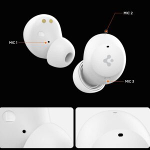 Spigen SA2401 ANC Pro belaidės ausinės - baltos spalvos - Image 6