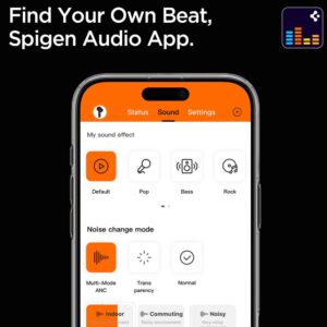 Spigen SA2401 ANC Pro belaidės ausinės - juodos spalvos - Image 8