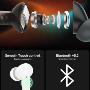 Spigen SA2402 ANC Pro belaidės ausinės - baltos spalvos - Image 7