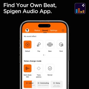 Spigen SA2402 ANC Pro belaidės ausinės - juodos spalvos - Image 6
