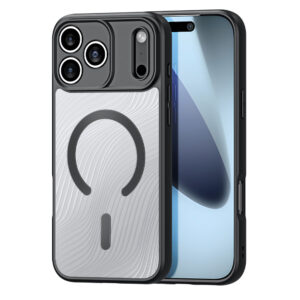 Dux Ducis AIMO Mag dėklas skirtas Apple iPhone 17 Pro Max suderinamas su MagSafe - juodos spalvos