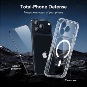 ESR Classic Hybrid MagSafe + Apsauginis stiklas Set skirtas Apple iPhone 17 Pro - Clear - Image 5