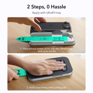 ESR UltraFit Apsauginis stiklas 2-pack skirtas Apple iPhone 17 Air - transparent - Image 8