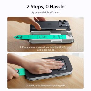 ESR UltraFit Apsauginis stiklas 2-pack skirtas Apple iPhone 17 Pro - transparent - Image 8