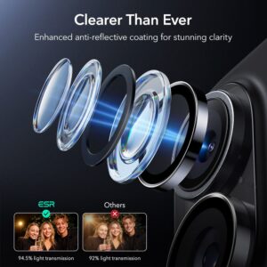 ESR Armorite Camera Cover for iPhone 16 / 16 Plus / 17 - juodos spalvos - Image 5