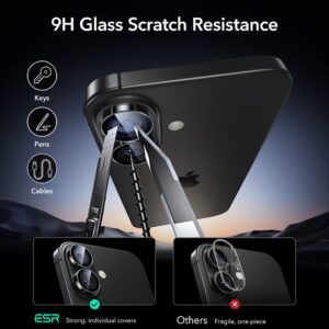 ESR Armorite Camera Cover for iPhone 16 / 16 Plus / 17 - juodos spalvos - Image 6