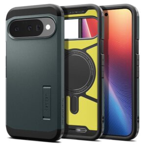 Spigen Tough Armor Mag MagSafe dėklas skirtas Google Pixel 10 / 10 Pro - žalios spalvos - Image 2