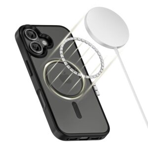 Tech-Protect MagMat MagSafe dėklas skirtas Apple iPhone 17 - matinės juodos spalvos - Image 2