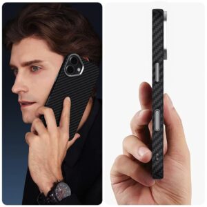 Tech-Protect Ion Carbon MagSafe dėklas skirtas Apple iPhone 17 - juodos spalvos ir sidabro spalvos - Image 3