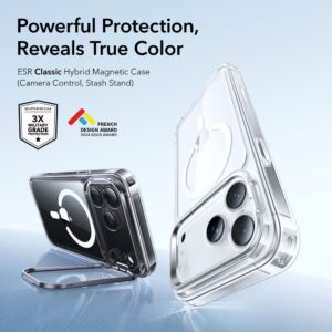 ESR Classic Hybrid Kickstand MagSafe dėklas skirtas Apple iPhone 17 Pro - skaidrus - Image 3