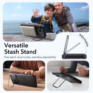 ESR Cyber ​​Kickstand MagSafe dėklas skirtas Apple iPhone 17 Pro Max - juodos spalvos - Image 3