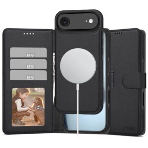Tech-Protect Wallet MagSafe dėklas skirtas Apple iPhone 17 Air - matinės juodos spalvos
