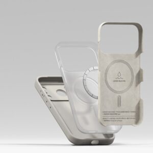 Ringke Silicone Magnetic MagSafe dėklas skirtas Apple iPhone 17 Pro Max - Beige - Image 6