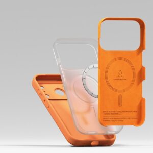 Ringke Silicone Magnetic MagSafe dėklas skirtas Apple iPhone 17 Pro Max - oranžinės spalvos - Image 6