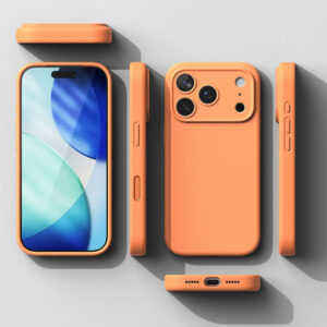 Ringke Silicone Magnetic MagSafe dėklas skirtas Apple iPhone 17 Pro Max - oranžinės spalvos - Image 7