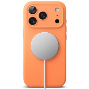 Ringke Silicone Magnetic MagSafe dėklas skirtas Apple iPhone 17 Pro - oranžinės spalvos - Image 5