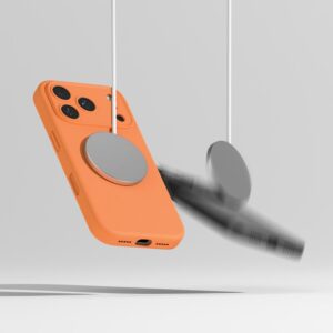 Ringke Silicone Magnetic MagSafe dėklas skirtas Apple iPhone 17 Pro - oranžinės spalvos - Image 8