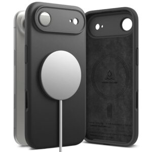 Ringke Silicone Magnetic MagSafe dėklas skirtas Apple iPhone 17 Air - juodos spalvos
