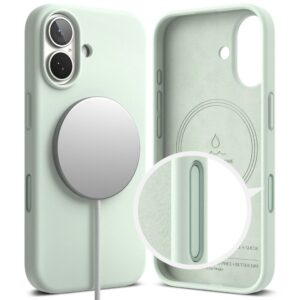 Ringke Silicone Magnetic MagSafe dėklas skirtas Apple iPhone 17 Pro - mėtų spalvos - Image 3