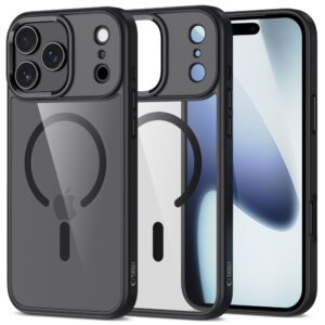 Tech-Protect MagMat MagSafe dėklas skirtas Apple iPhone 17 Pro - skaidrus juodos spalvos