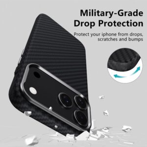 Tech-Protect Ion Carbon MagSafe dėklas skirtas Apple iPhone 17 Pro Max - Gray/juodos spalvos - Image 4