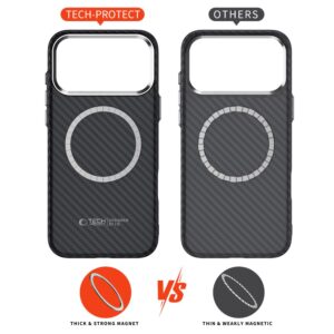Tech-Protect Ion Carbon MagSafe dėklas skirtas Apple iPhone 17 Pro Max - Gray/juodos spalvos - Image 5