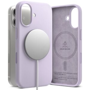 Ringke Silicone Magnetic MagSafe dėklas skirtas Apple iPhone 17 - violetinės spalvos
